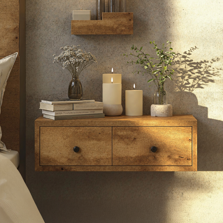 Compact Floating Nightstand Shelf For Stylish Bedrooms