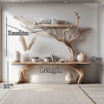 Driftwood Narrow Console Tables With Tree Branch