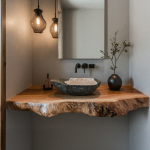Farmhouse Wooden Bathroom Vanity Shelf For Any Rustic Home