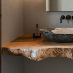 Farmhouse Wooden Bathroom Vanity Shelf For Any Rustic Home