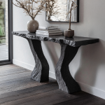 Handcrafted Black Wood Console Tables For Entryways