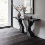 Handcrafted Black Wood Console Tables For Entryways