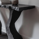 Handcrafted Black Wood Console Tables For Entryways