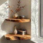Live Edge Corner Shelves Floating Wooden Shelves