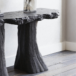 Minimalist Black Natural Wood Console Tables For Compact Spaces