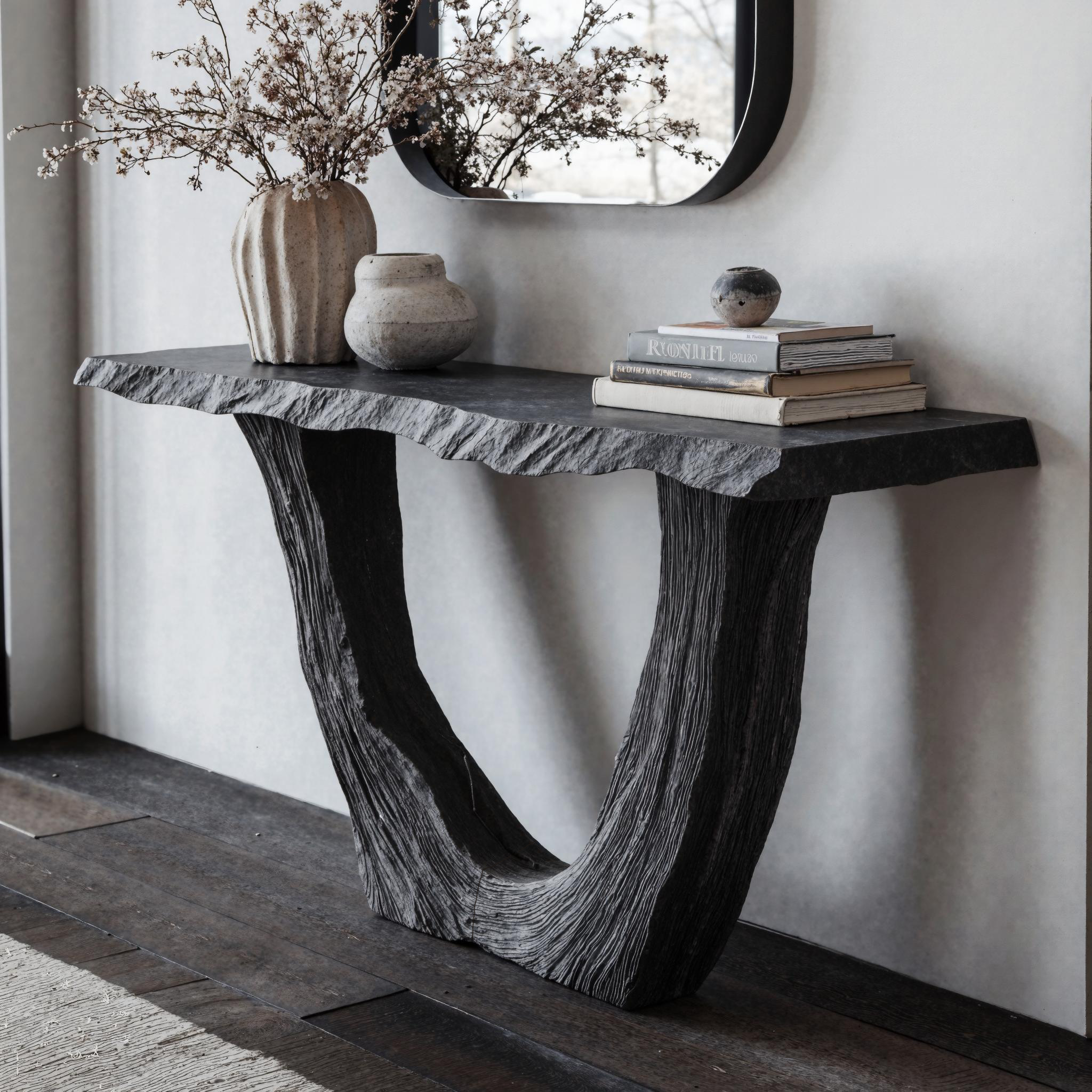 Rustic Black Natural Wood Console Tables For Farmhouse Charm Rustic Black Natural Wood Console Tables For Farmhouse Charm