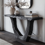 Rustic Black Natural Wood Console Tables For Farmhouse Charm