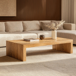Rustic Farmhouse Wood Coffee Table Living Room Warm Ambience
