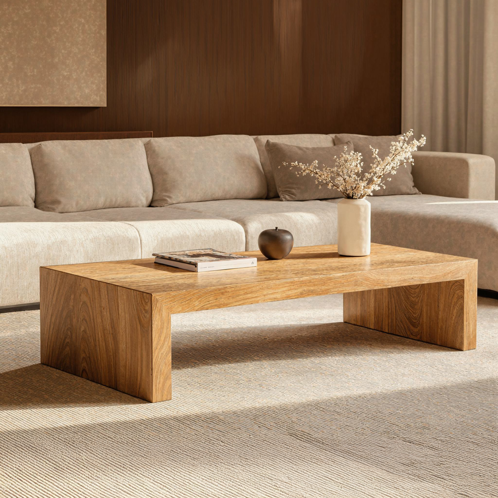 Rustic Farmhouse Wood Coffee Table Living Room Warm Ambience Rustic Farmhouse Wood Coffee Table Living Room Warm Ambience