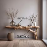 Rustic Wood Floating Side Table For Modern Spaces