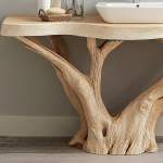 Transitional Natural Wood Bathroom Vanity For Timeless Home Interiors