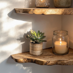 Wood Corner Floating Shelf Home Decor