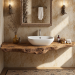 Wooden Floating Bathroom Vanity Sink
